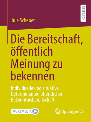 cover image of Die Bereitschaft, öffentlich Meinung zu bekennen